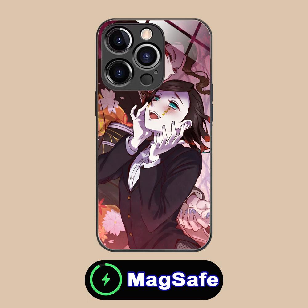 Demon Slayer Enmu Tamio Phone Case for iPhone 16 15 14 13 12 11 Pro Max Plus Mini MagSafe Glass Colour Printing Luxury Cover