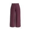 Xin Ge Purple Loose Wide Trouser Legs Women'S Summer Tencel New High Waist Drape Casual Eight-Point Linen Pants