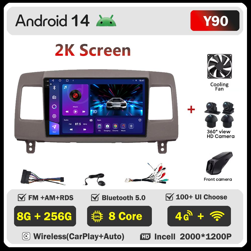 Android 14 For Toyota Mark II 9 X110 2000-2007 Car Multimedia Video Player Stereo Head Unit Autoradio Touch Screen GPS 5G Wifi