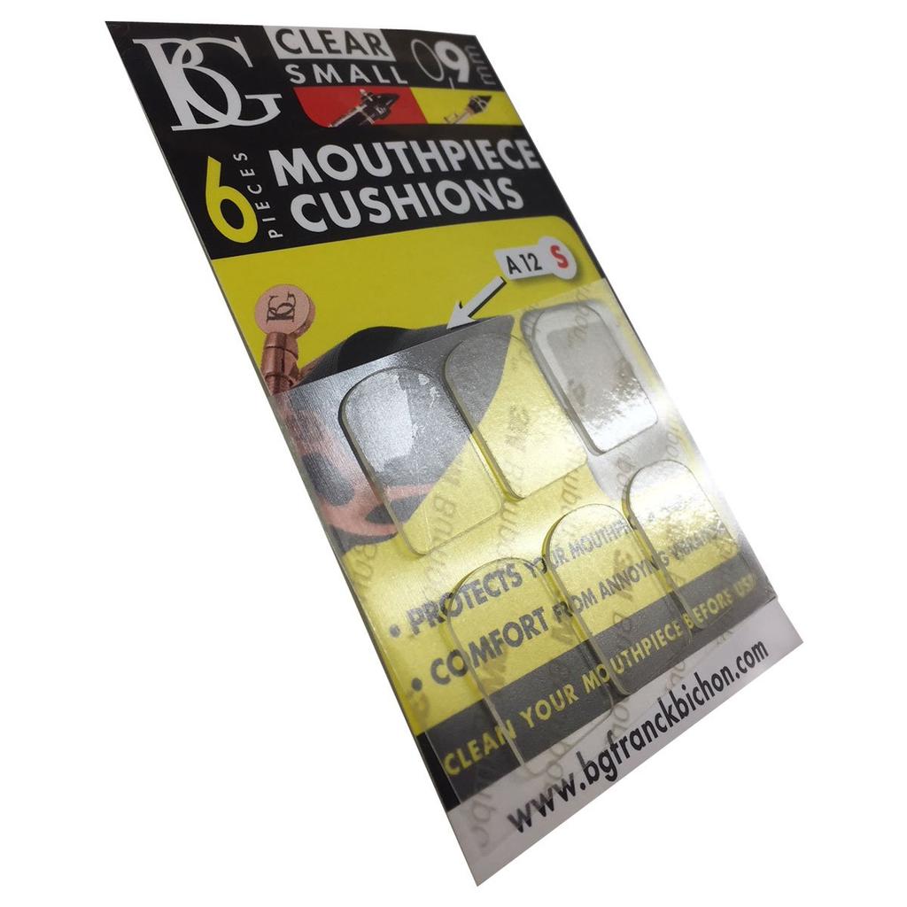 BG (BeeGee) Mouthpiece Cushion Small 0.9mm 6-pack Clear A12S