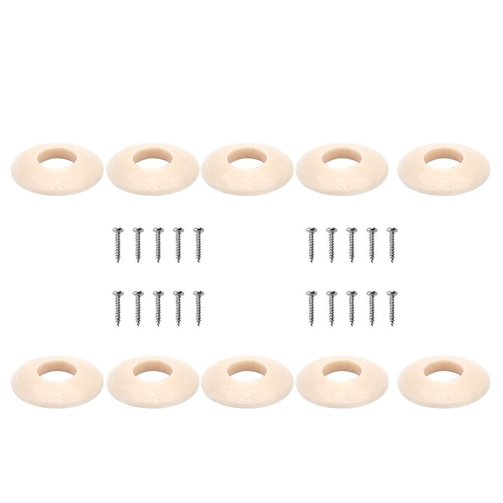 10 Pieces Replacement Plastic Washers&Screws for Guitar Instruments Tuning Peg Machine Head Buttons