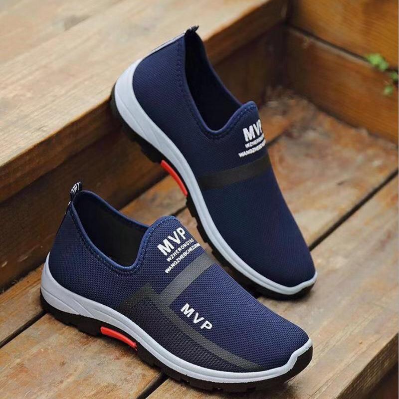 Slip-on Nät Herrskor Lätta Sneakers Herr Mode Casual Promenadskor Andningsbara Slip-on Herr Loafers Hombre
