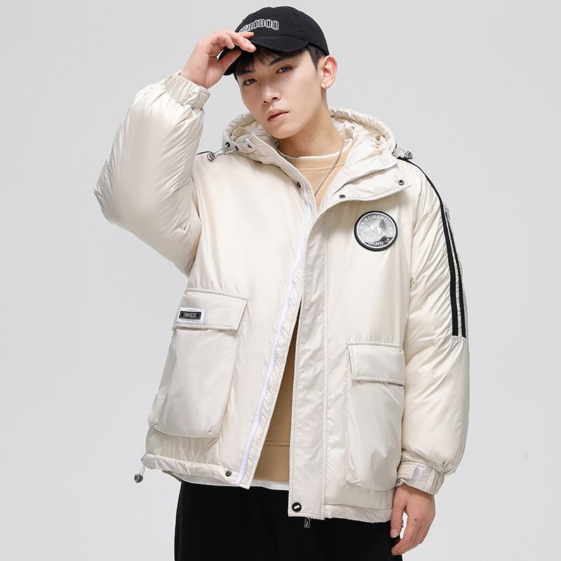 

Мужской пуховик зимний новый продукт красивый молодежный модный пуховик из белого утиного пуха мужской повседневный с капюшоном короткий мужская одежда 3XL