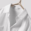 Cardigan décontracté en coton et lin pour femme - Chemise colorée à manches longues avec double poche