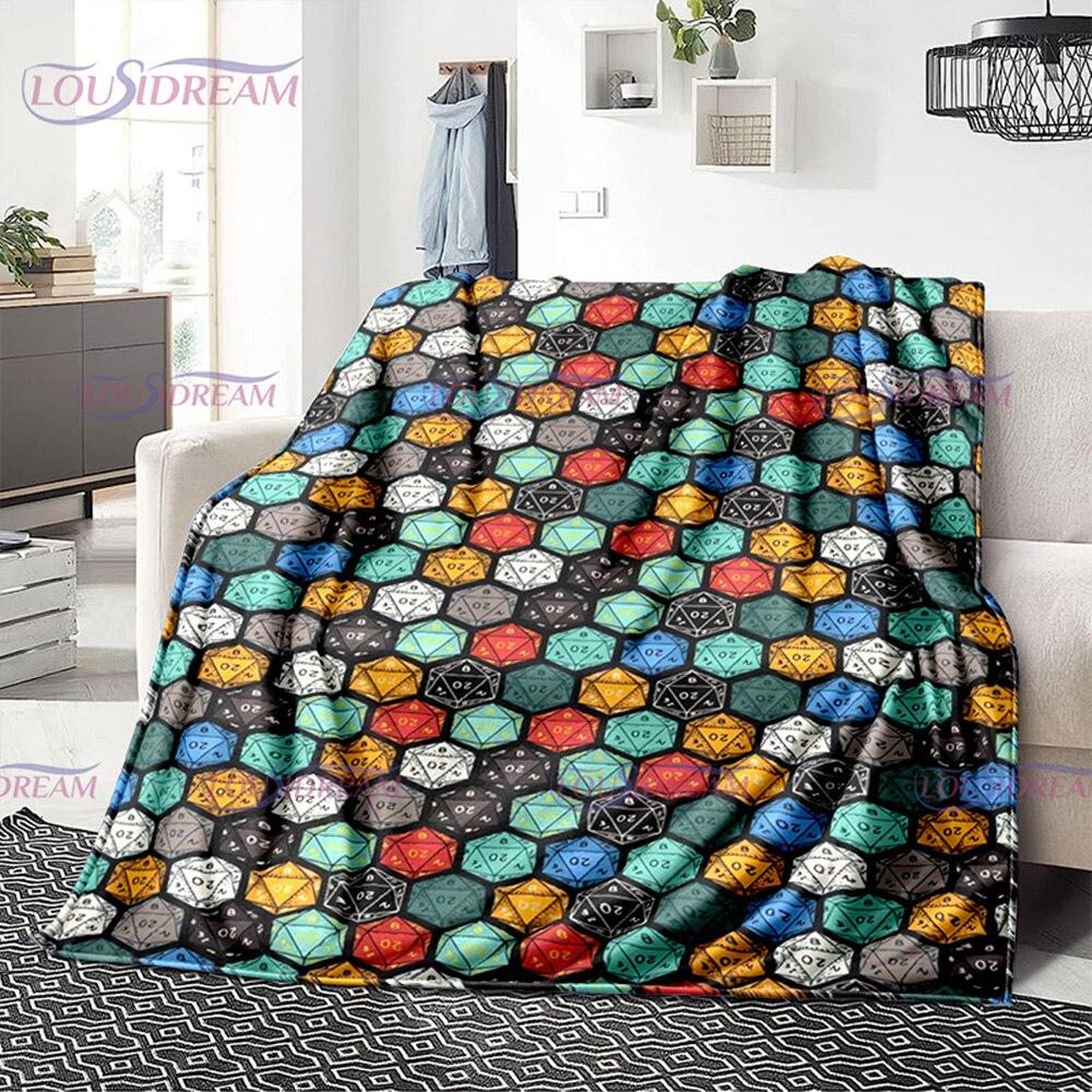 

Фланелевое одеяло с красочным геометрическим узором для кондиционера, теплый и удобный диван для офиса, D20, одеяло с принтом в виде кубиков, подарок