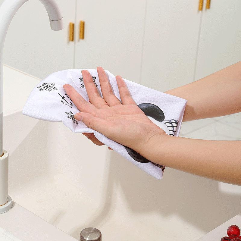 Crăciun Om de Zăpadă Șervețele de Mână Nu Lasă Scame Bucătărie Baie Prosop de Mână Prosop Prosop de Vase