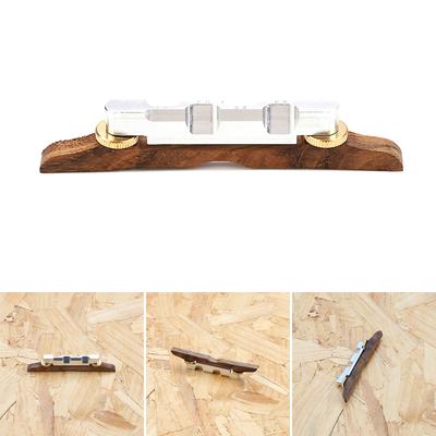 Universal Mandolin Bridge Rosewood Base Bridge Adjustable Height Bridge Tailpiece Mandolin Replacement Accessories