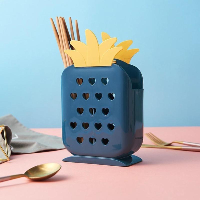 Kitchen Storage Rack Pineapple Drain Chopsticks Cage Plastic Chopsticks Spatula Spoon Hanging Basket