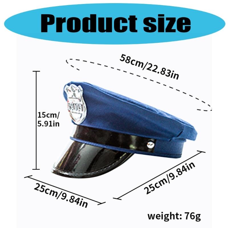 Professionelle Autoritätsstile Flache Offiziersmütze für Uniformen und Cosplay-Kostüm Abzeichen Marineoffiziersmütze für Cosplay