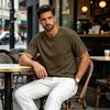 Men's Casual Crew Neck T-Shirt Breathable Quick Dry Short Sleeve Athletic Top Lightweight Comfortable Fit