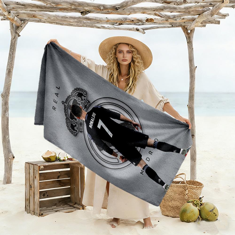 Ronaldo's Number Seven Jersey Beach Towel High Absorbency & Quick-Dry Comfortable Lightweight