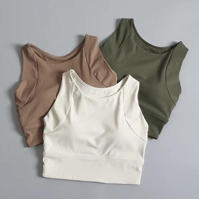 All-in-one Shock-proof Compact Sports Vest Running Breathable Full-cup Yoga Vest Gym Clothing Summer New Fitness Bra