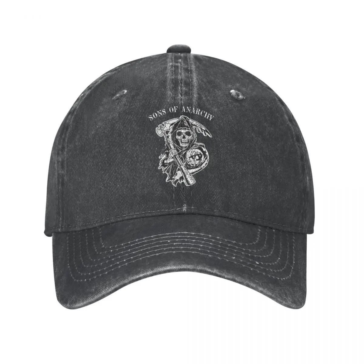Бейсболка Сыны Анархии Повседневная Потертая Хлопок Сериал Снэпбэк Кепка Для Бега Гольфа Шляпа