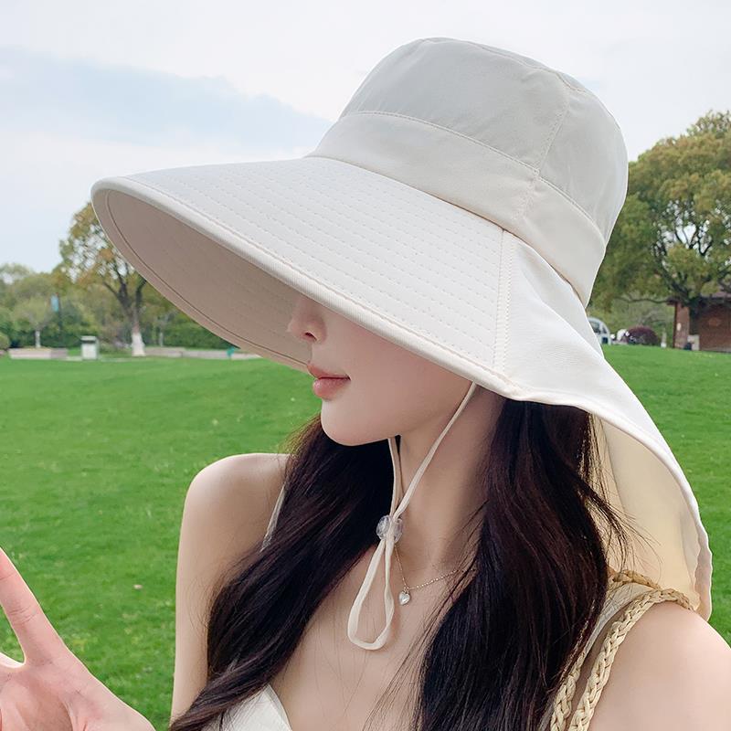Summer Men's Sunscreen Sun Hat Outdoor Mountaineering Big Brim Quick Drying Face Cover Neck Shawl Hat Fisherman Fishing Hat
