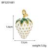 CARLIDANA Personalized Flower Stainless Steel Rabbit Pendant Strawberry Gold Plated Charm ice cream Enamel DIY Accessories