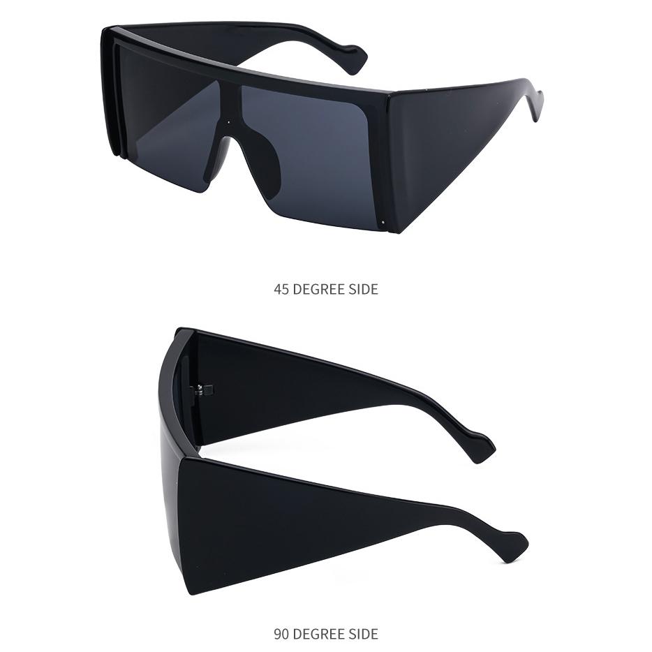Oversized Y2K Square Sunglasses Women Men Luxury Designer Vintage Punk Big Frame Shades Flat Top Sun Glasses