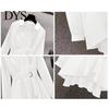 Tunic Shirt Lapel V Neck Long Sleeves Irregular Hem Plus Size Women Waist Tight Adjustable Belt Pullover Top Female Clothing
