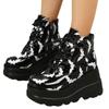 Large Size Round Head Casual Autumn and Winter Thick-soled Lace-Up Side Zipper Boots Martin Boots