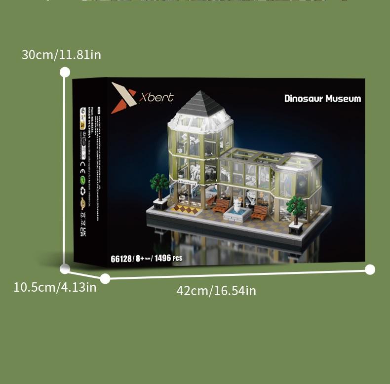 High-Quality 1496Pcs High-Quality Street High-Quality View High-Quality Series High-Quality Dinosaur High-Quality Museum High-Quality Collection NO.66128