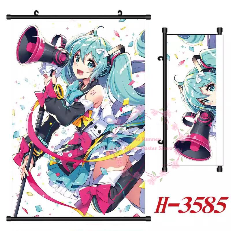 Hatsune Miku Hd Poster Scroll Peripheral Hanging Painting Bedside Living Room Background Wall Cloth Painting