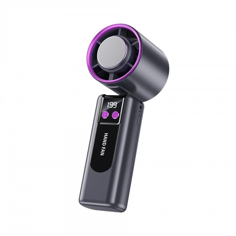 Portable Handheld Fan With Semiconductor Cooling 6-Speed USB Rechargeable Mini 4000-6000mAh Battery Quiet 36-45dB