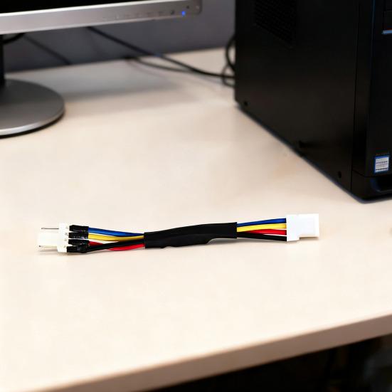 Yousheng CPU Fan Speed Reduction Cable 4-Pin Male to Female PWM Temperature Control Noise Reduction Computer Cooling Fan Deceleration Line Speed