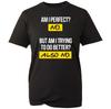 Am I Perfect No Unisexs Tshirt Funny Joke Gift Top Printed Design Unisex Tee