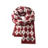 Christmas vibe scarf women's winter new Ankara red scarf long versatile knitted shawl scarf