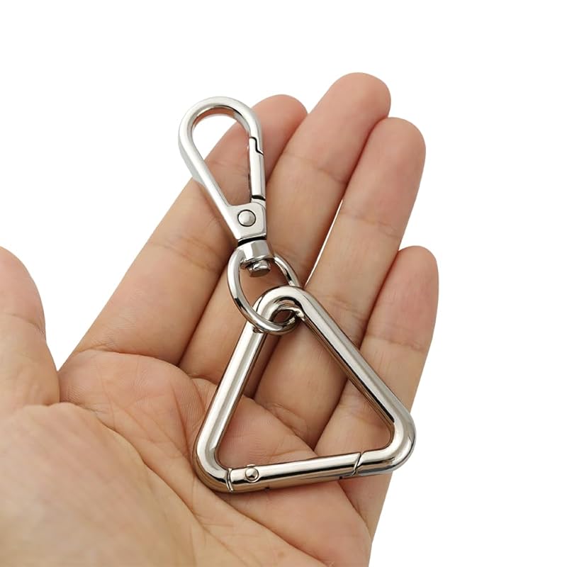 

[TANJUN] [Set of 2] Keychain Metal fittings spring keychain metal fittings one touch key ring parts handmade material backpack DIY supplementary