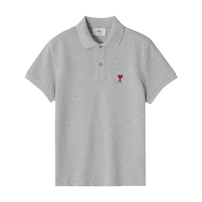 Ami Small HearT Logo Polo T shirT Unisex Bfupl001