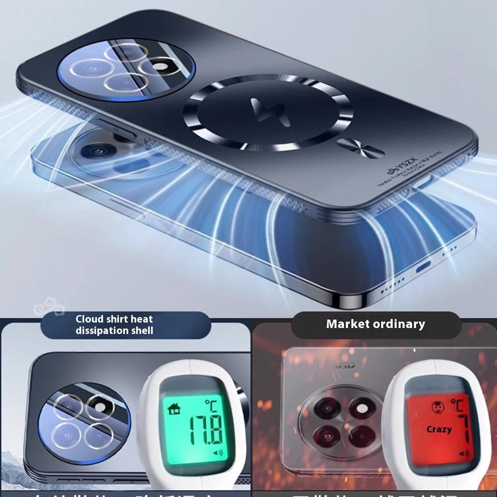 For OnePlus Ace 5 5G Case Compatible with MagSafe Matte PC+TPU Heat Dissipation Phone Cover