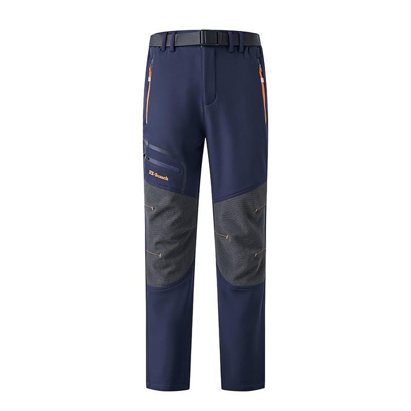 Mens Fleece Lined Softshell Pants Windproof Waterproof Hiking Skiing Outdoor Activities