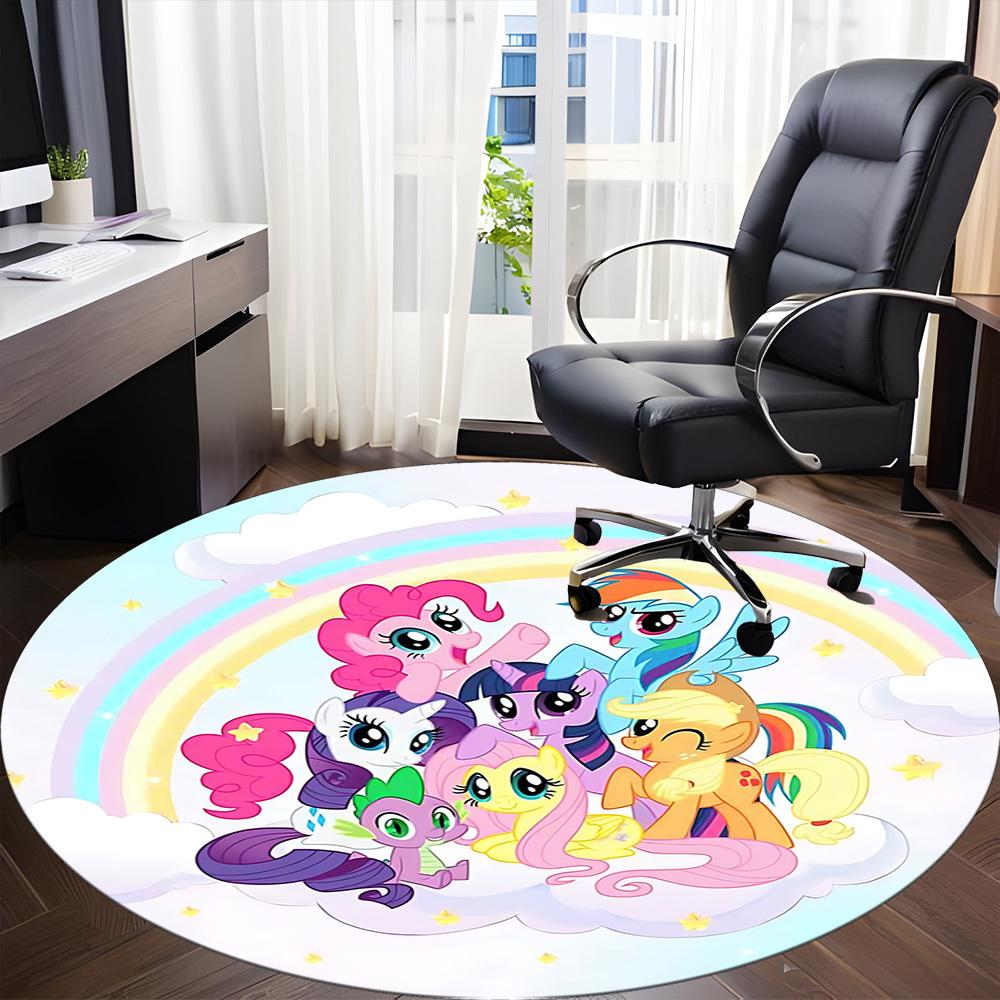 1pc My Little Pony Office Round Area Rug, Under Office Chairs Bedroom Living Room Home Decor  A1022163