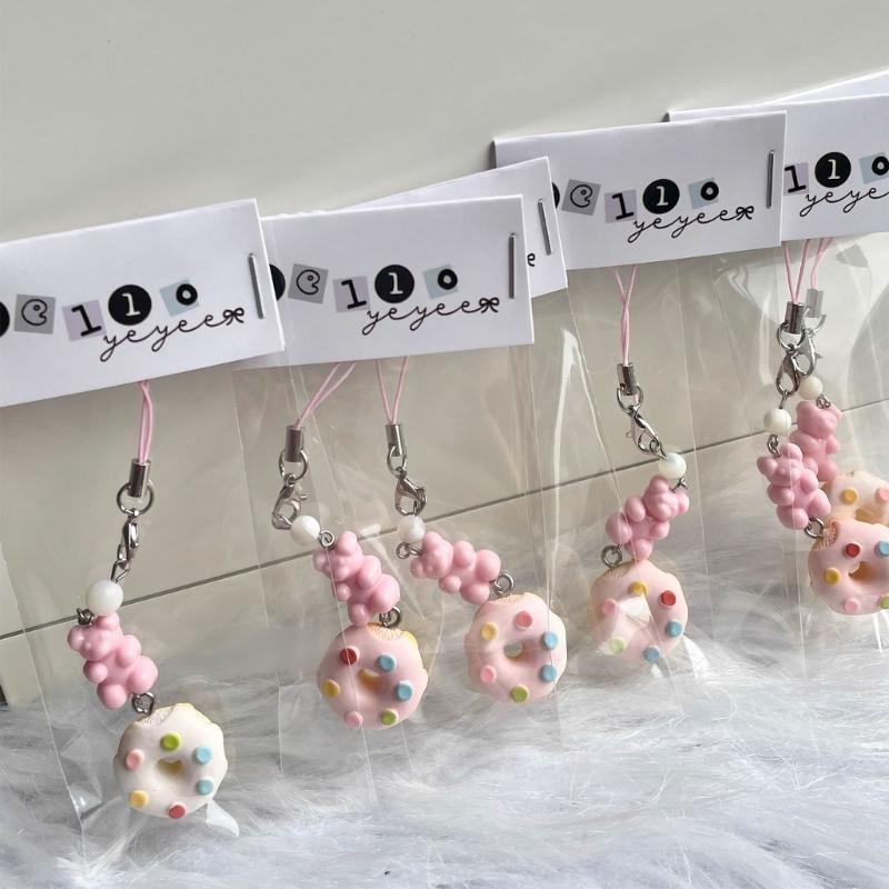 Trendy Core Bag Decoration Lovely Fruit Pendant Keychain Phone Chain Accessory