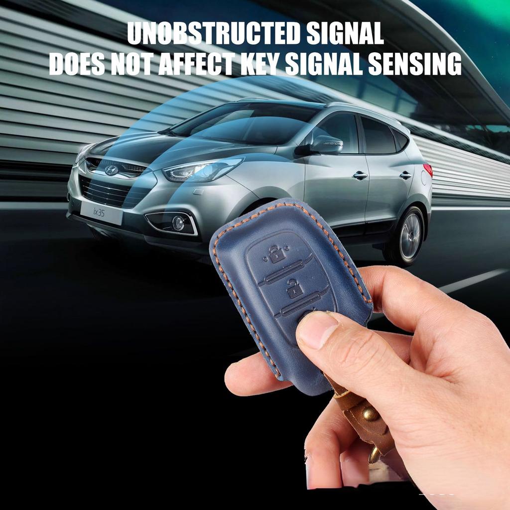Für Hyundai IX25 IX35 IX45 I10 I20 HB20 Elantra Solari Sonata Santa Fe Sport Tucson Leder Auto Schlüsselhülle Schutzhülle