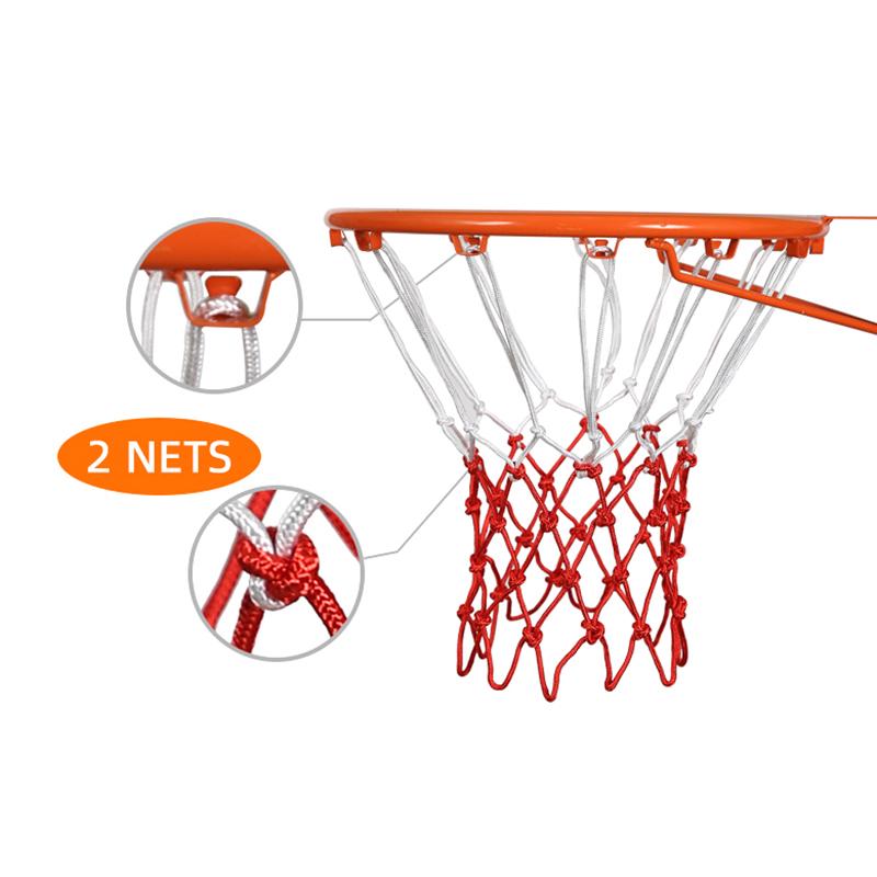 1Pc Outdoor Basketball Net Heavy Duty Polyester Thread Basketball Hoop Mesh Net Replacement Shooting Training Basketball Net