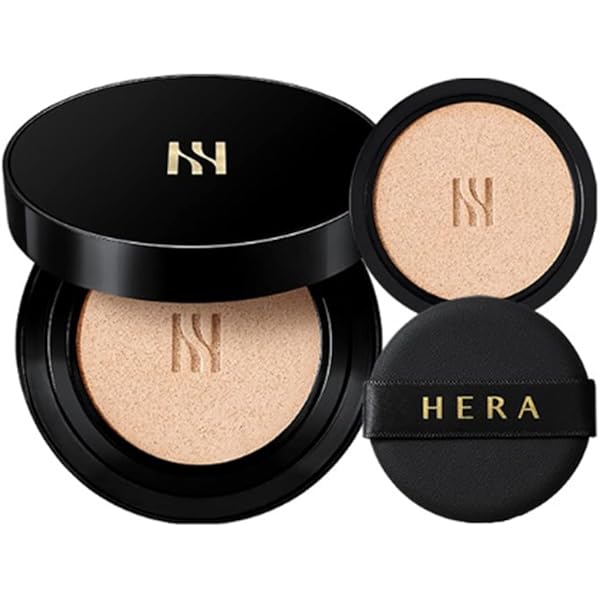 Hera Black Cushion Foundation Duo 21C1 Rose Vanilla SPF34/PA++15g+15g Refill Korean Luxe Brand Store