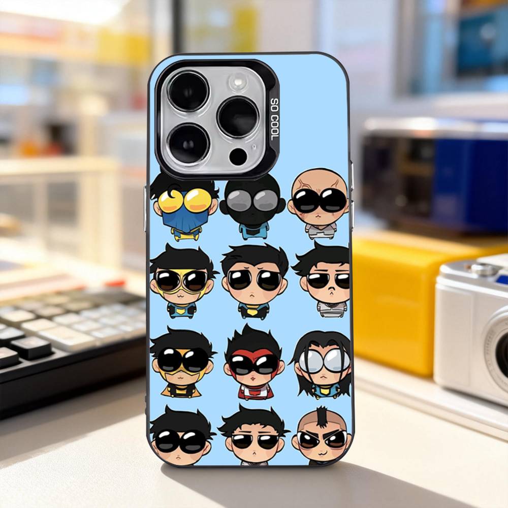 Cartoon I-Invincibles Cool For iPhone 11,12,13,14,15,16,17,Pro,Max,Plus,E,Air,Mini Phone Case IMD Matte Black