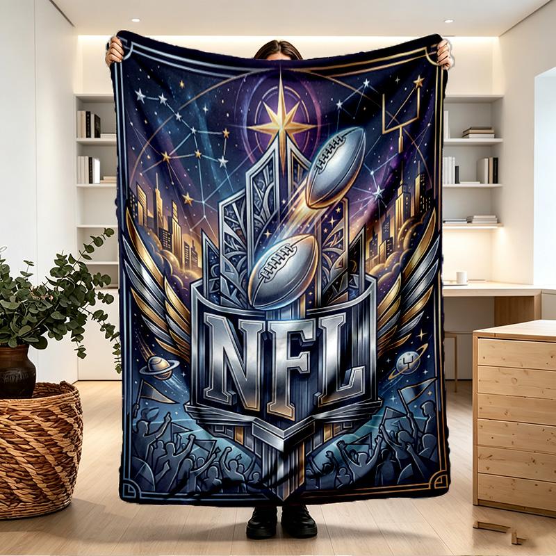 NFL Print Decke - Weich & Bequem, für Schlafzimmer, Reisen, Sofa, Heimdekoration - Geburtstags-Weihnachtsgeschenk für Freund