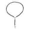 IngeSight.Z 4 Styly Punkové Kamínkové Dlouhé Třásně Páví Kříž Přívěsek Náhrdelník Pánské Hip Hop Akrylové Korálky Klíční kost Choker Šperky