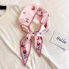 New Style Stylish Thin Narrow Strip Streamer Women's Rose Scarf Summer Sun Protection Scarf Japanese Hairband Scarf