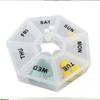 Mini Diamond-Shaped 7-Compartment Weekly Pill Organizer Portable Travel Vitamin Case Tablet Storage Box Medication Dispenser