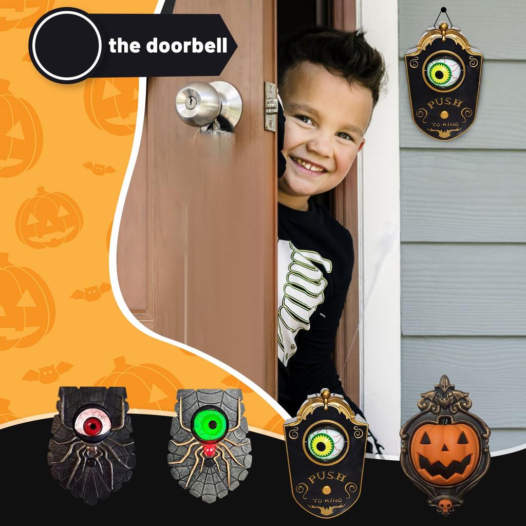 Halloween One-eyed Doorbell Decoration Electric Eyeball Sound