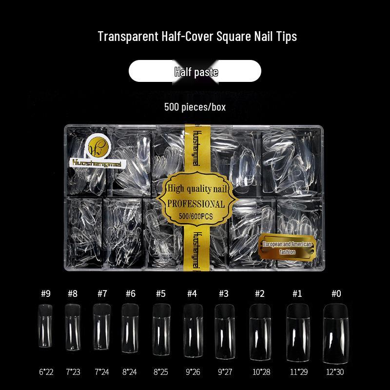 

HSM Ultra-Thin Matte Foldable No-Trace Dual-Use Trapezoid Nail Patches