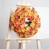 Door Artificial Wreath Hanging Indoor Outdoor  Realistic Morning  Wreath For Front Door For Thanksgiving Halloween Christmas Home Decoration