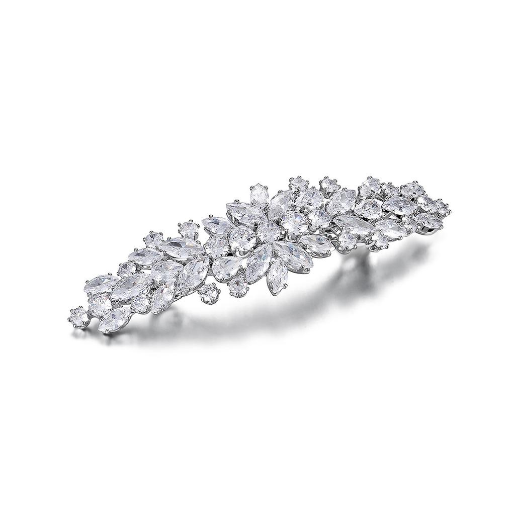 New Luxury Bridal Wedding Hair Pin Fashion Ladies Gifts Crystal Barrettes Woman Trendy Sparkling Elegant Geometric Clips Head