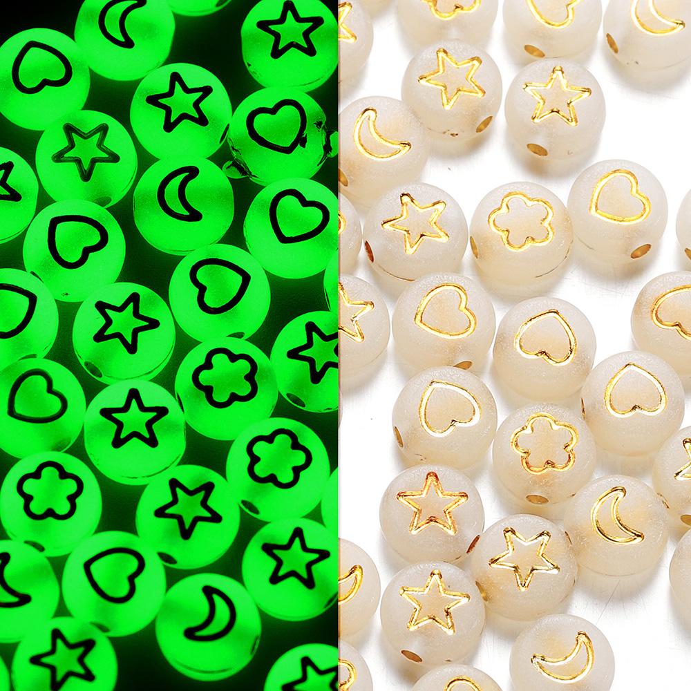 100 Stück/Beutel 7mm Acryl Buchstabenperlen Alphabet Rund Flach Lose Perlen Handgefertigt Für DIY Armband Schmuckherstellung Zubehör