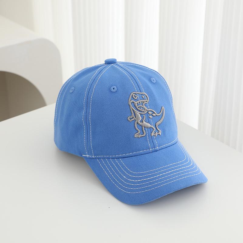 Frühlings Dino Stickerei Kinder Entenschnabel Kappe: Stylische koreanische Baseballkappe für Jungen & Mädchen, lässiger Sonnenschutz