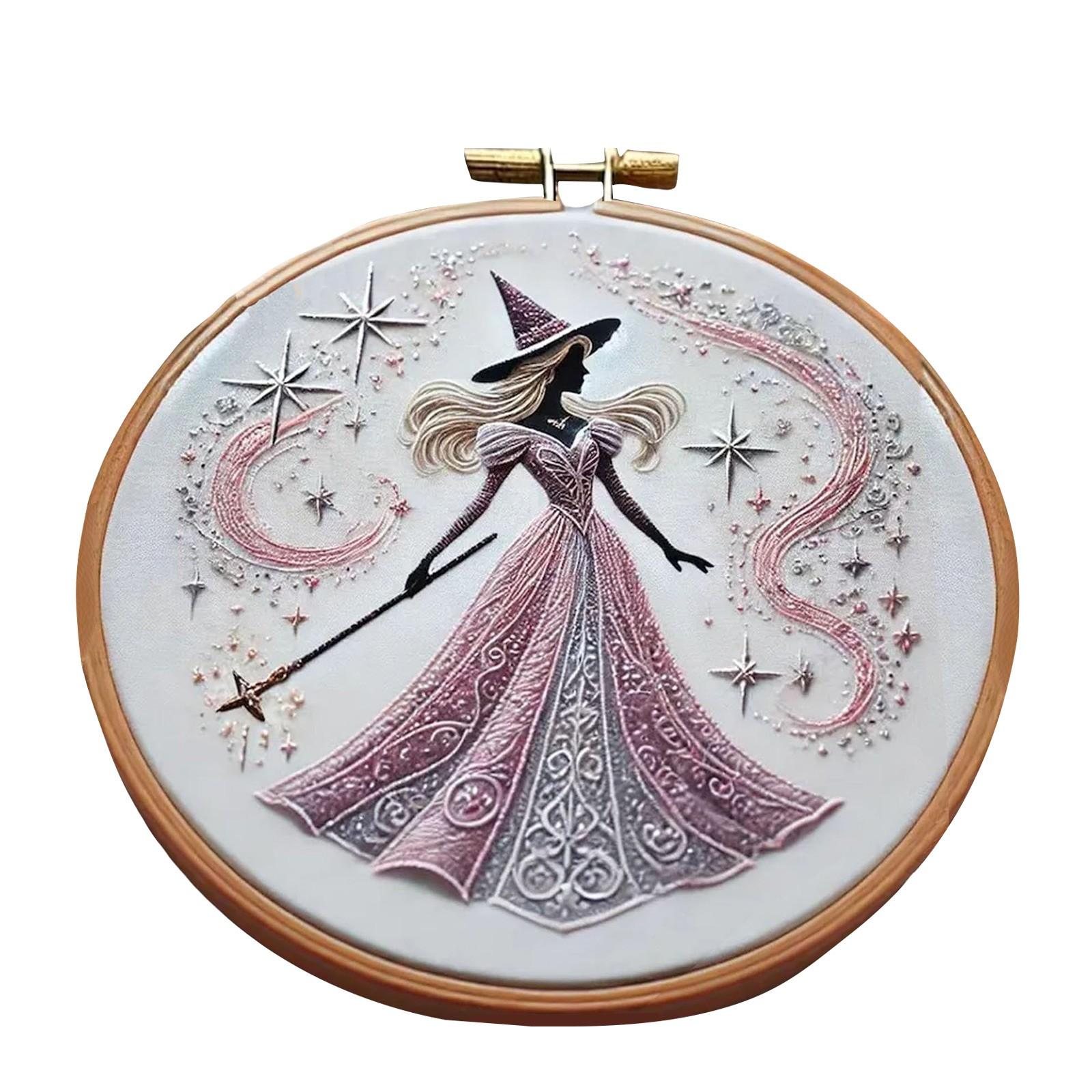 

Набор для вышивания ведьмы, материалы для вышивания своими руками, набор для вышивания своими руками One Size