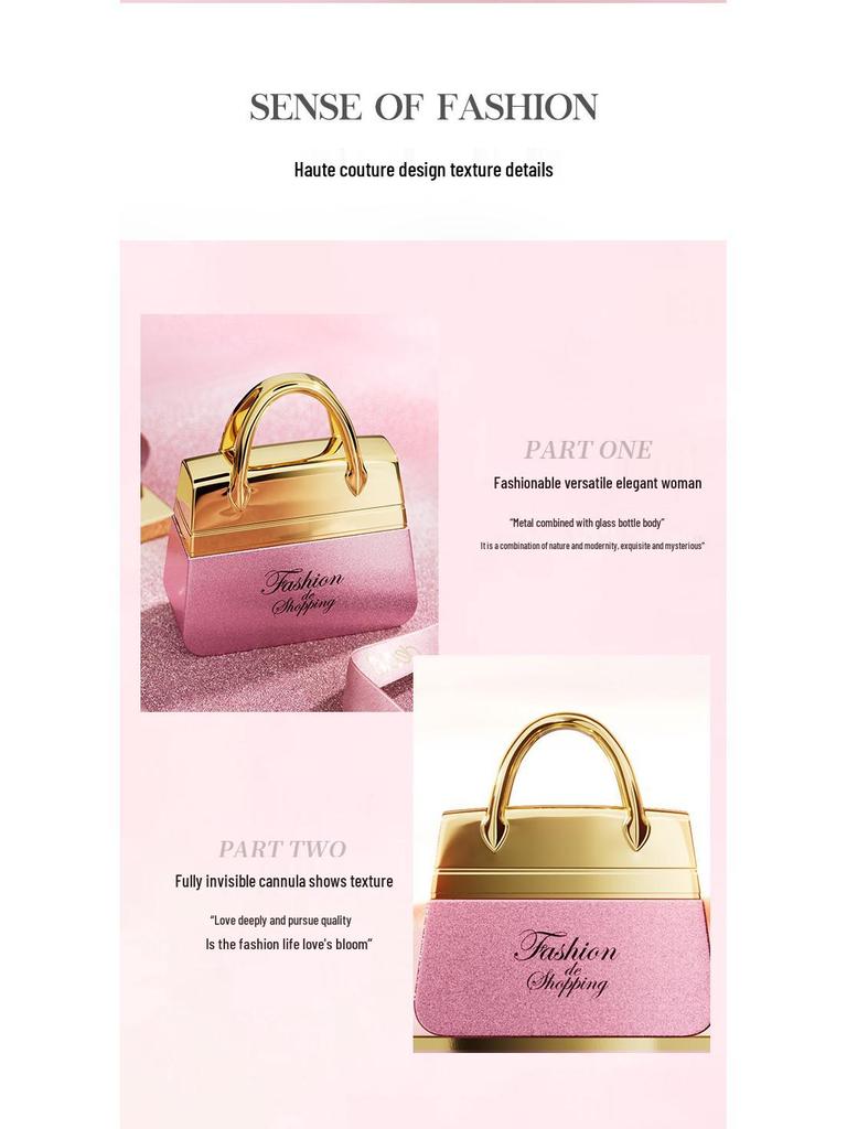 Women's Niche Handbag Perfume: Long-Lasting Woody Floral Scent with Light, Lingering Fragrance